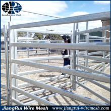 Panel de patio de ganado portátil de acero galvanizado de servicio pesado con puerta